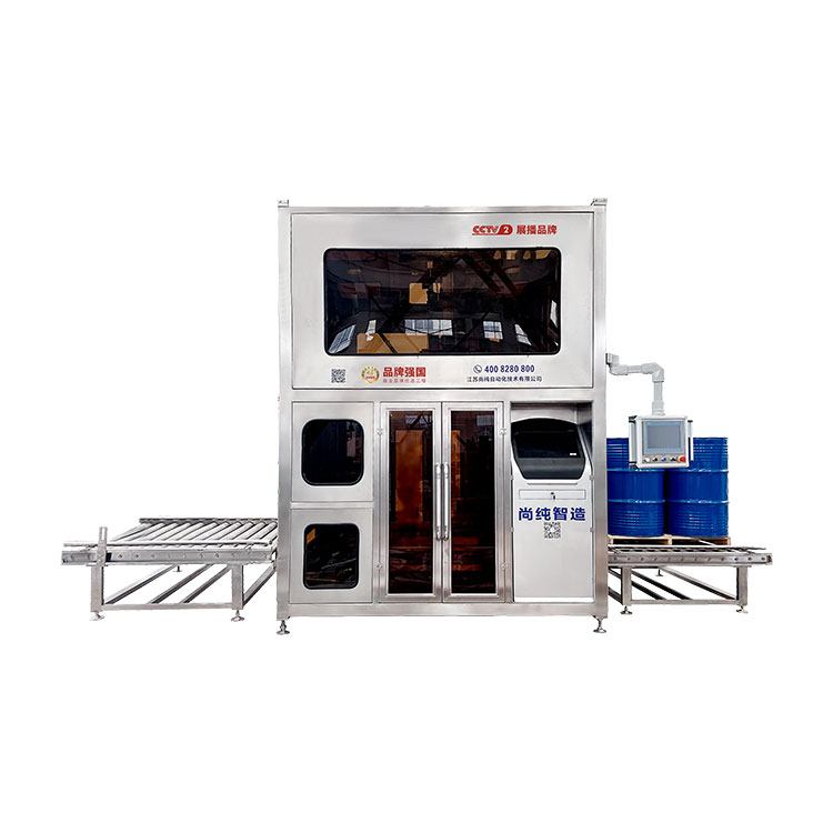200L Fässer An IBC Fässer Deelen Eng Vollautomatesch Lithium Batterie Liquid Füllmaschinn